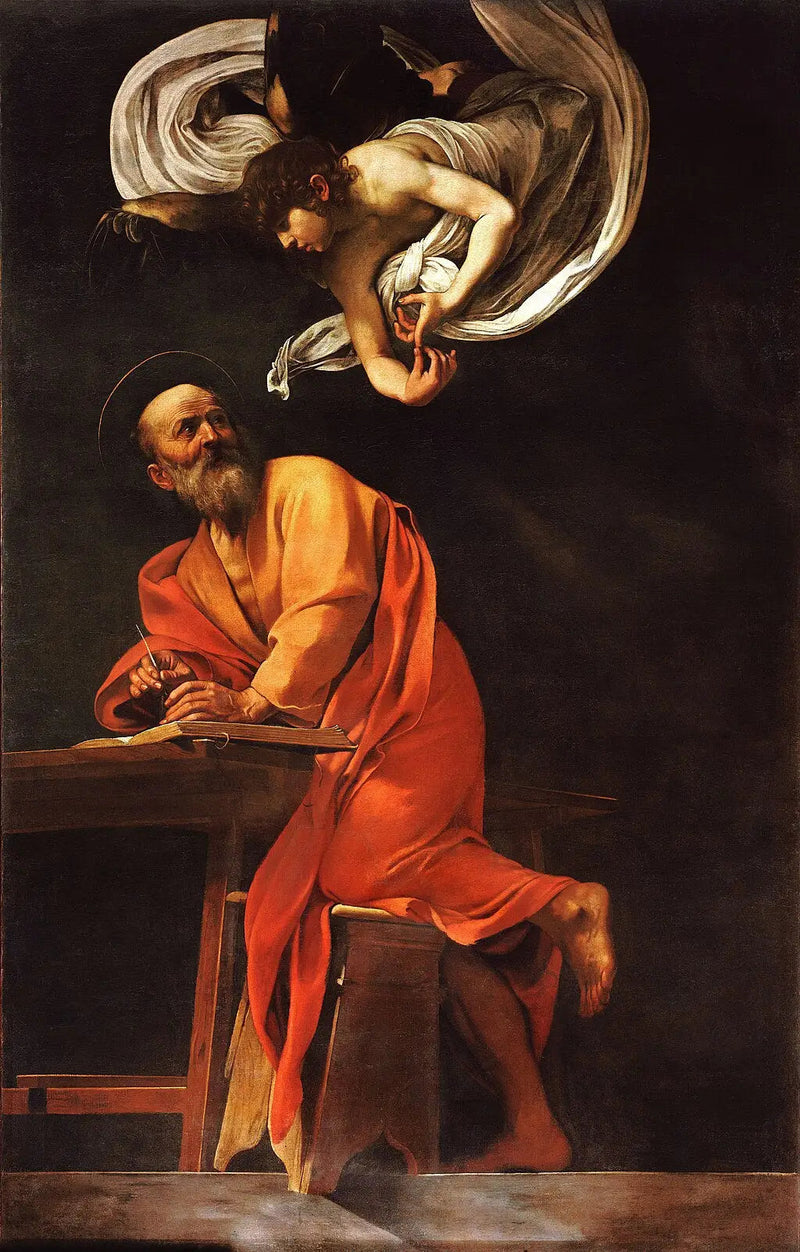 Sankt Matteus og Engelen - Caravaggio