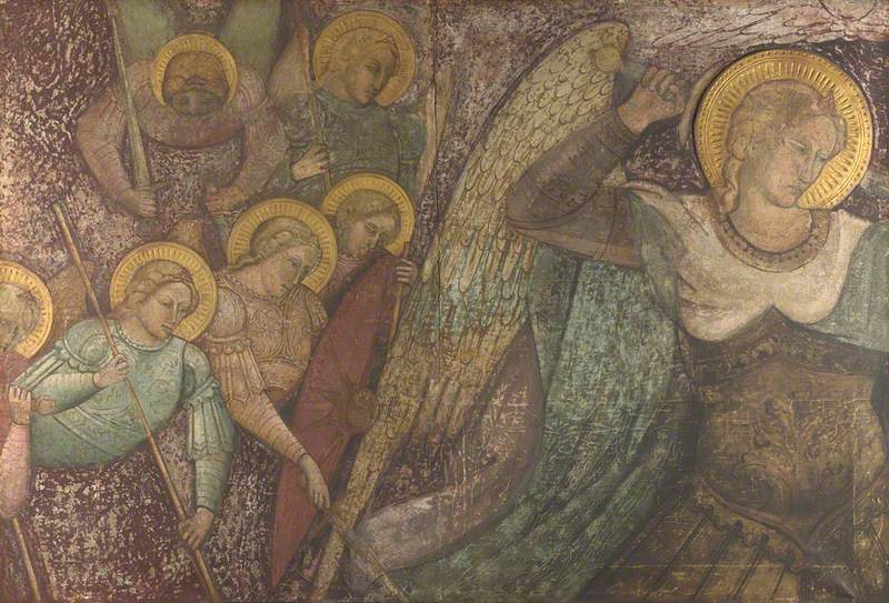 Saint Michel og de andre englene - Spinello Aretino
