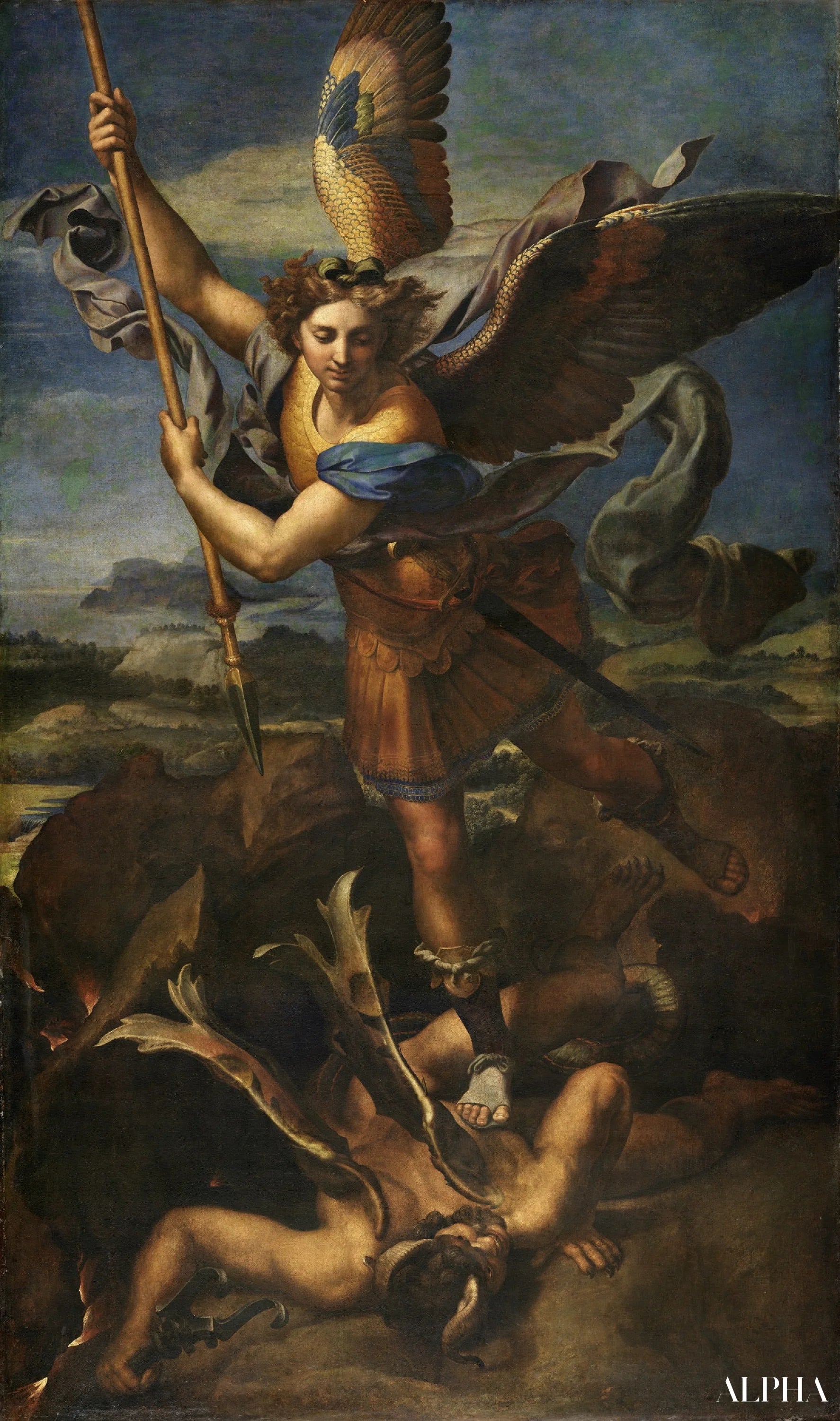 Saint Michel terrassant le démon - Raphaël (peintre) - Reproductions de tableaux et peintures haut de gamme