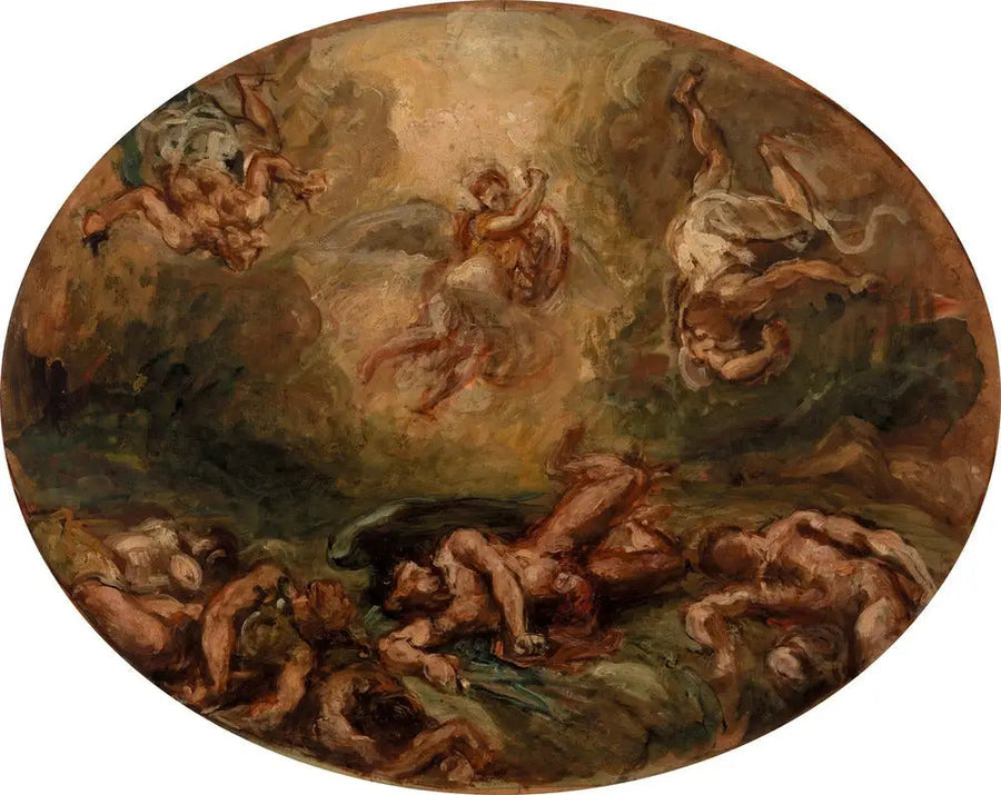 Sankt Mikael seirer over djevelen - Eugène Delacroix