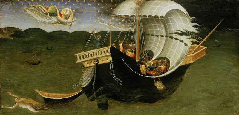 Saint Nicolas de Bari jager stormen - Bicci di Lorenzo
