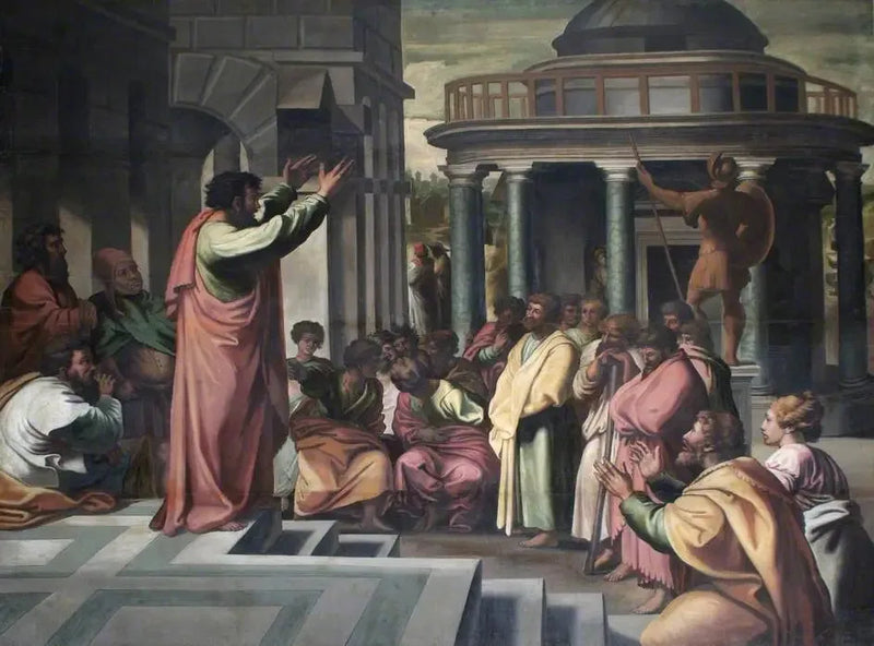 Sankt Paul som preker i Athen - Raphael Sanzio
