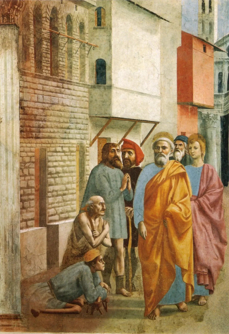 Sankt Peter helbreder de syke med sin skygge - Masaccio