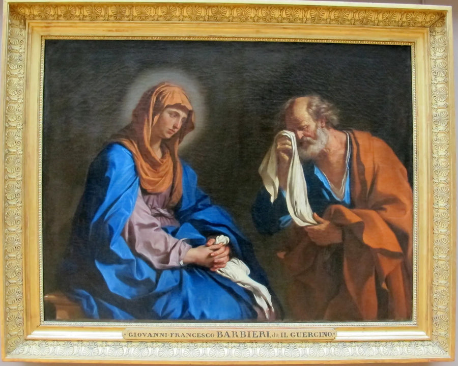 Saint Pierre gråtende foran Jomfruen - Guercino