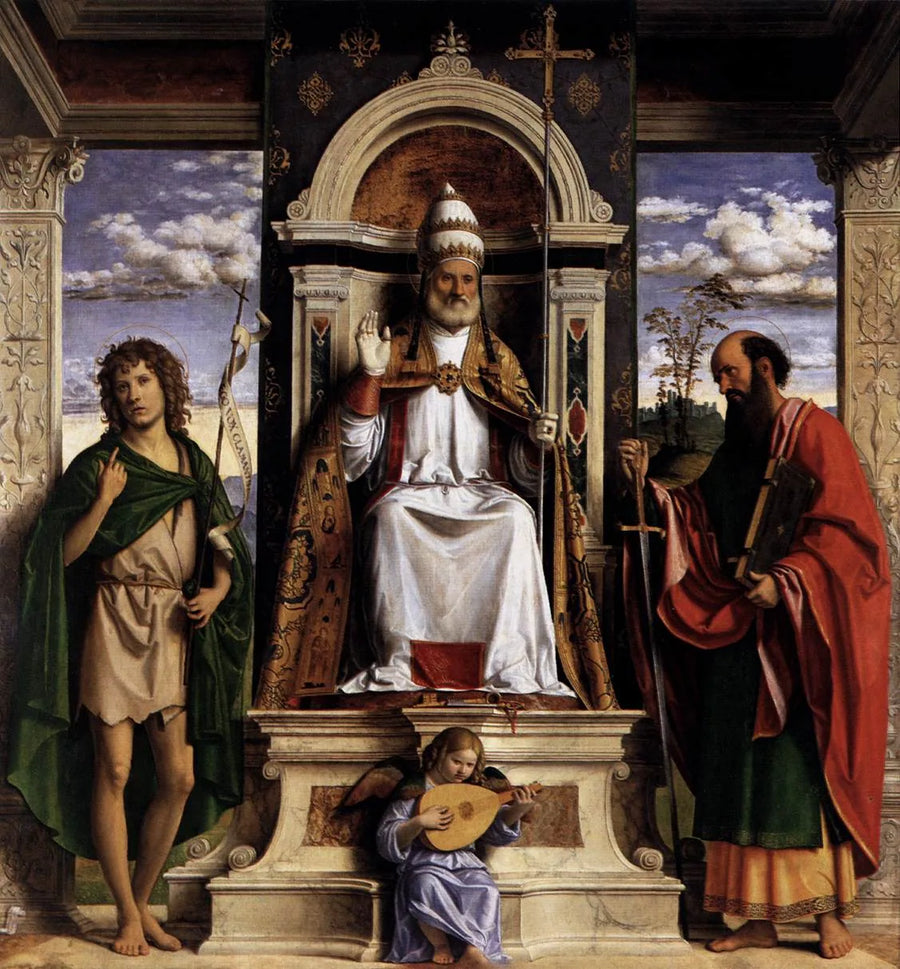 Saint Pierre som troner med de hellige - Cima da Conegliano