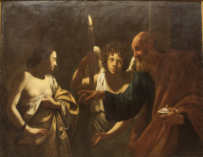 Saint Pierre besøker den helgen Agathe fengslet - Simon Vouet