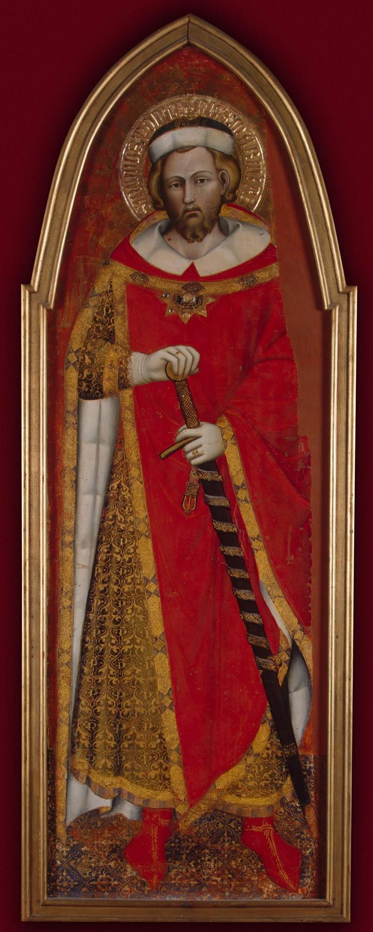 Saint Pontien (en del av et polyptyk) - Spinello Aretino