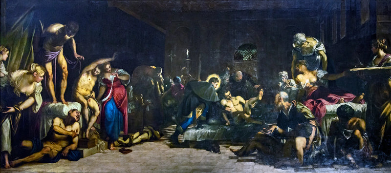 Saint Roch på sykehuset - Jacopo Tintoretto