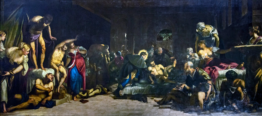 Saint Roch på sykehuset - Jacopo Tintoretto