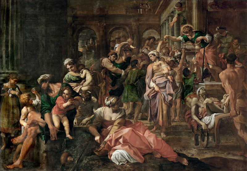 Saint Roch deler ut almisse - Annibale Carracci