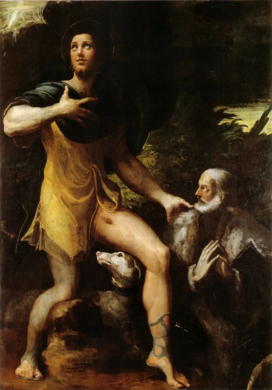 Saint Roch og en donator - Parmigianino