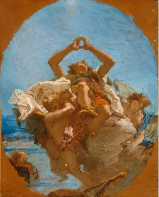 Saint Roch båret til himmelen av engler - Giovanni Battista Tiepolo
