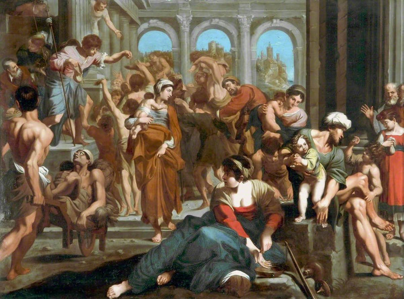 Saint Roche deler ut almisse - Annibale Carracci