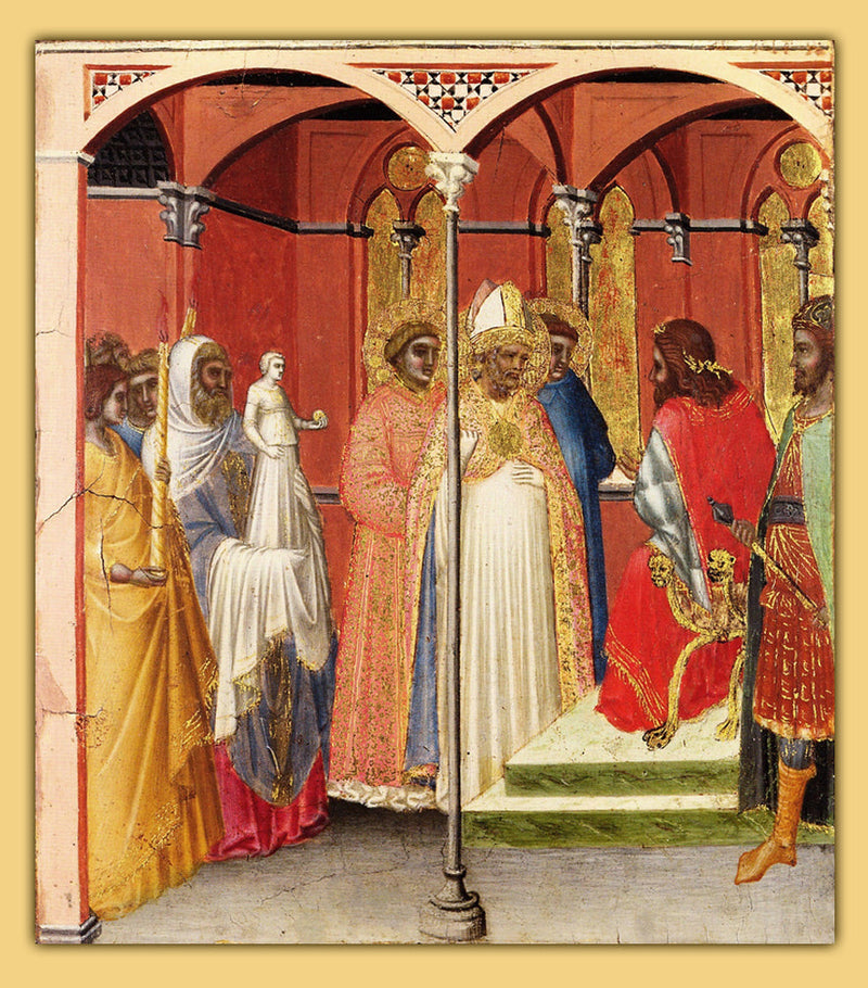 Saint Sabin foran guvernøren i Toscana (?) - Pietro Lorenzetti