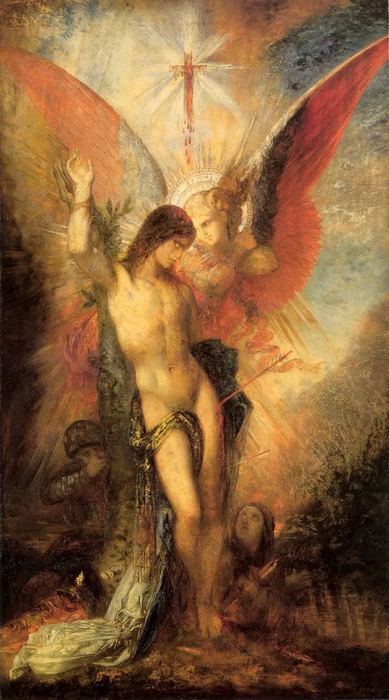 Saint-Sébastien og engelen - Gustave Moreau