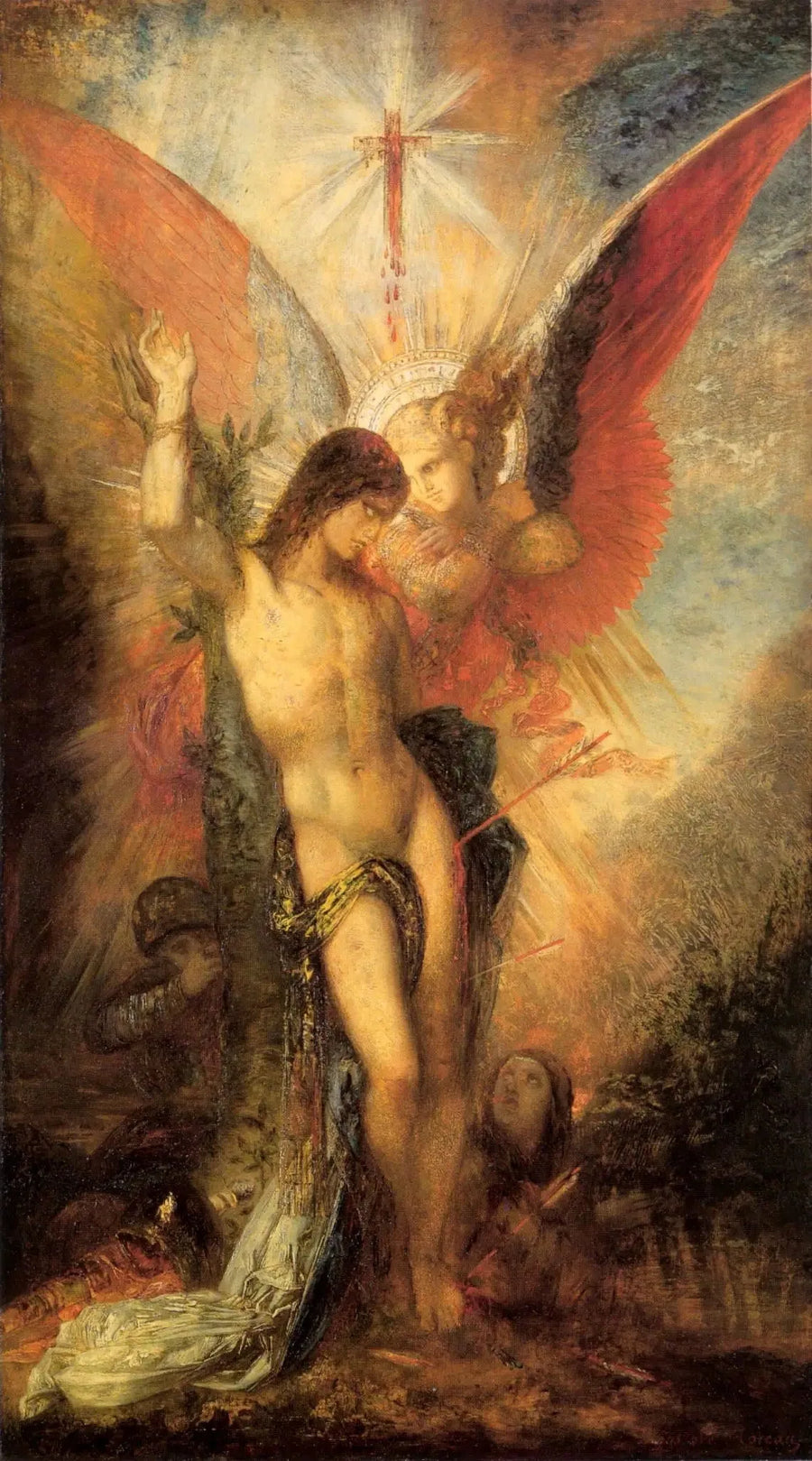 Saint-Sébastien og engelen - Gustave Moreau