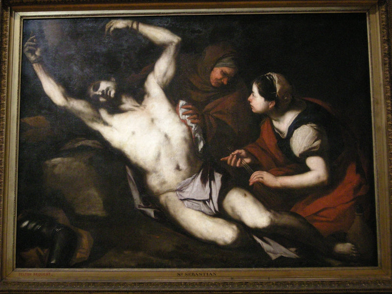 Saint Sebastian helbredet av Irène - Luca Giordano