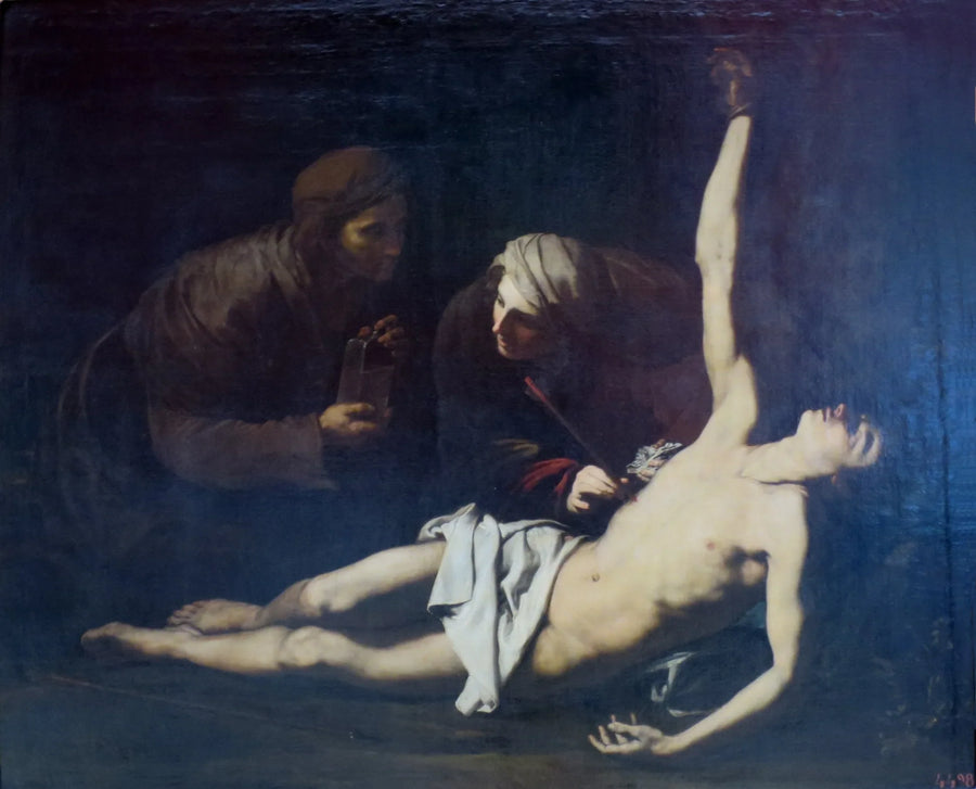 Saint Sebastian helbredet av Saint Irene - Jusepe de Ribera