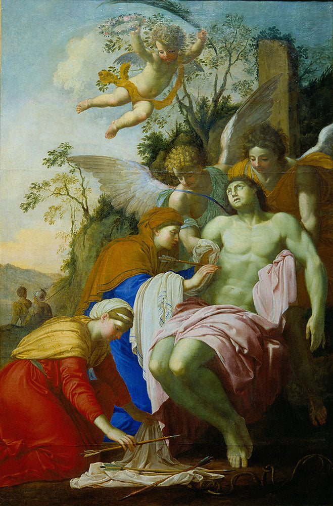 Saint Sebastian reddet av Irène - Eustache Le Sueur