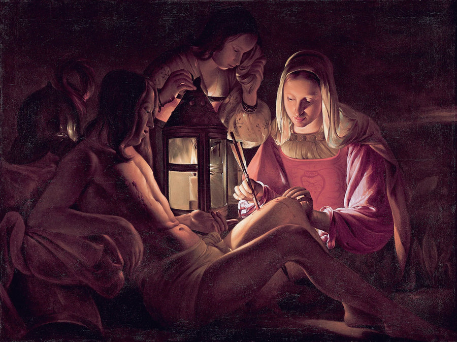 Saint Sebastian pleiet av Irène - Georges de La Tour