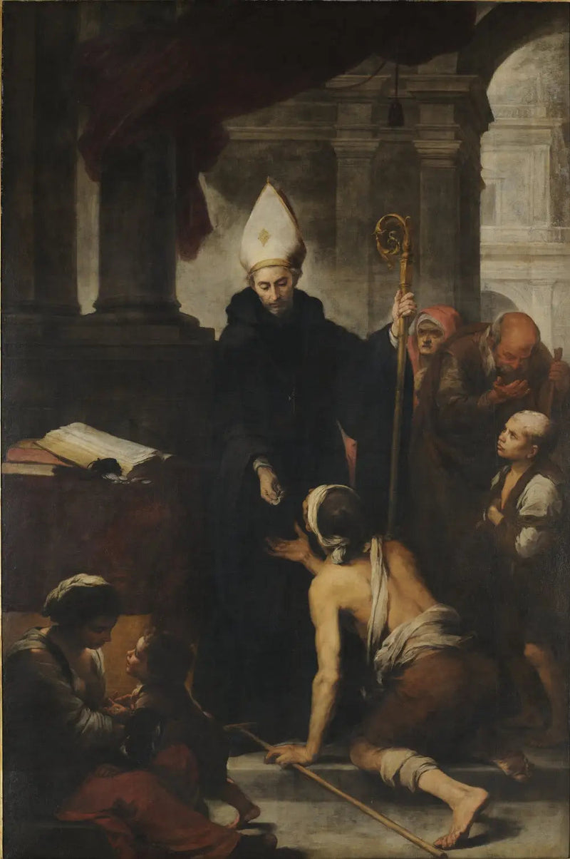 Saint Thomas de Villanueva som gir almisse til de fattige - Bartolomé Esteban Murillo

Source:
Saint Thomas de Villanueva faisant l'aumône aux pauvres - Bartolomé Esteban Murillo