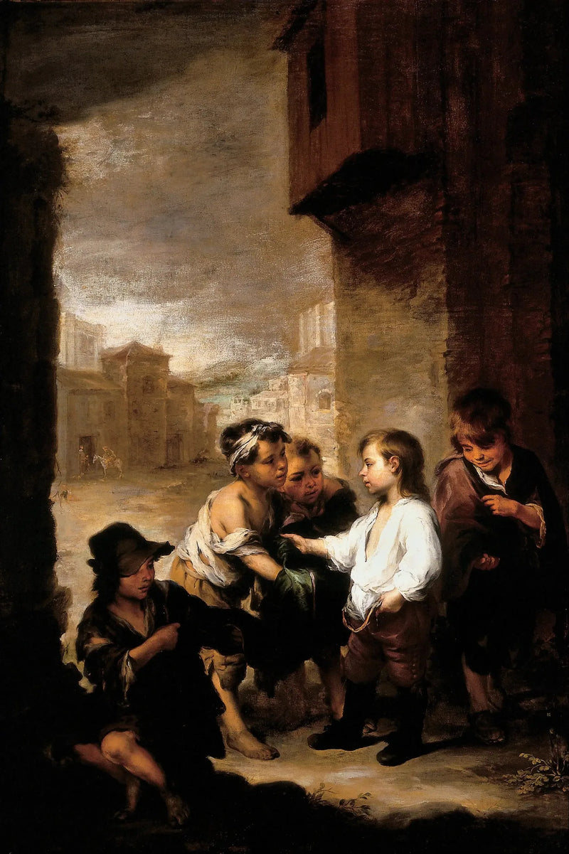 Saint Thomas de Villanueva deler sine klær mellom fattige gutter - Bartolomé Esteban Murillo

Source:
Saint Thomas de Villanueva partageant ses vêtements entre des garçons mendiants - Bartolomé Esteban Murillo