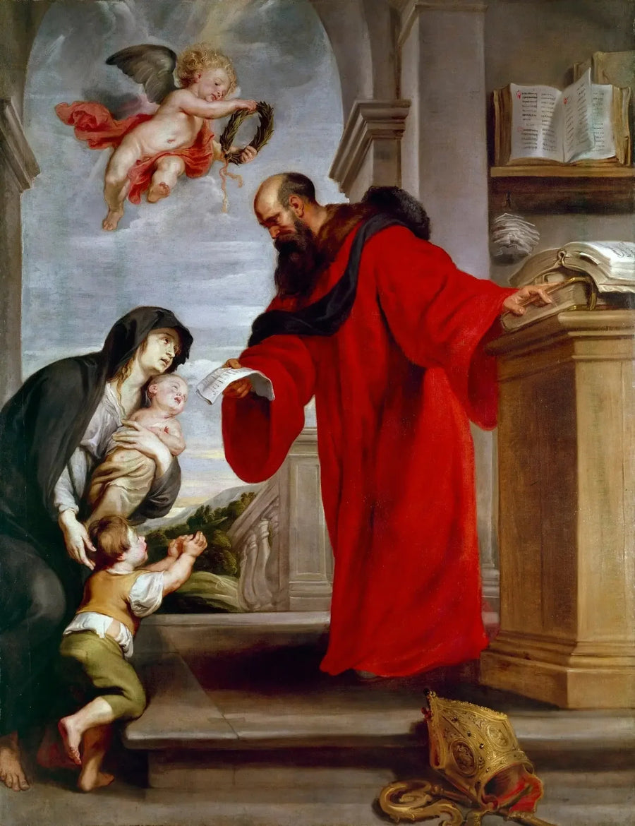 Saint Yves de Tréguier, skytshelgen for advokater, forsvarer av enker og foreldreløse - Peter Paul Rubens