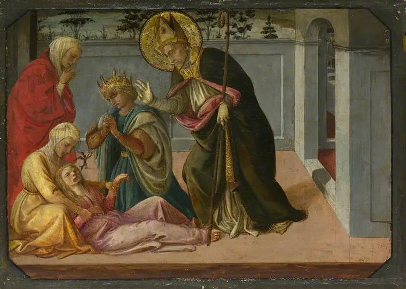 Saint Zeno utøver eksorsisme over Gallienus' datter - Fra Filippo Lippi