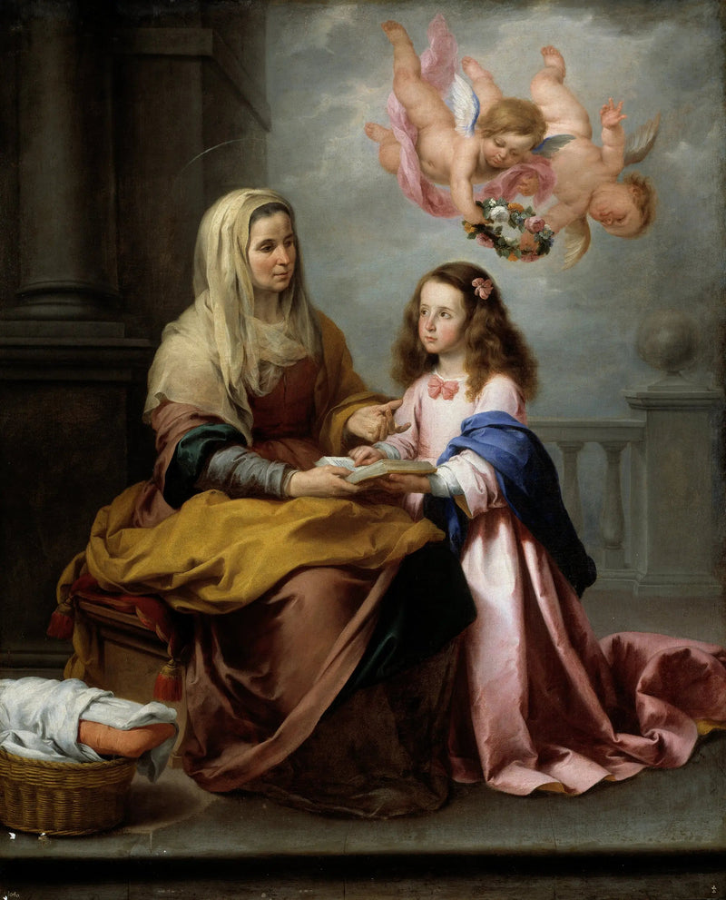 Sainte Anne lærer Marie å lese - Bartolomé Esteban Murillo

Source:
Sainte Anne enseigne la lecture à Marie - Bartolomé Esteban Murillo