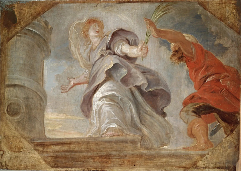 Saint Barbara flykter fra sin far - Peter Paul Rubens