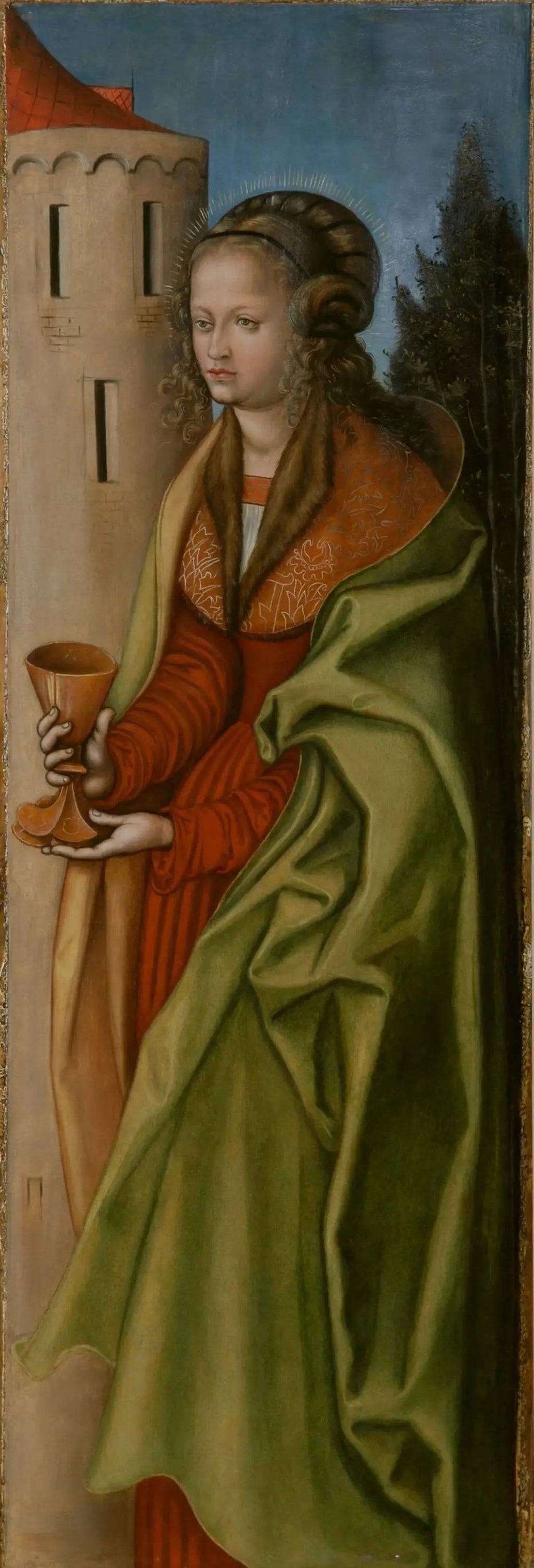 Sainte Barbe - Lucas Cranach the Elder image 1 tableau peint à l’huile sur toile