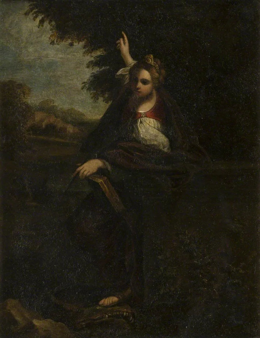 Sainte Catherine i et landskap - Annibale Carracci