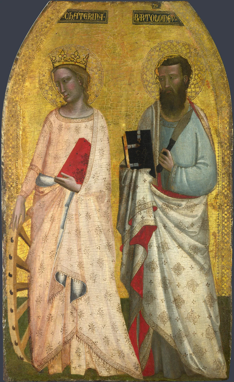 Sainte Catherine og Saint Barthélemy - Allegretto Nuzi