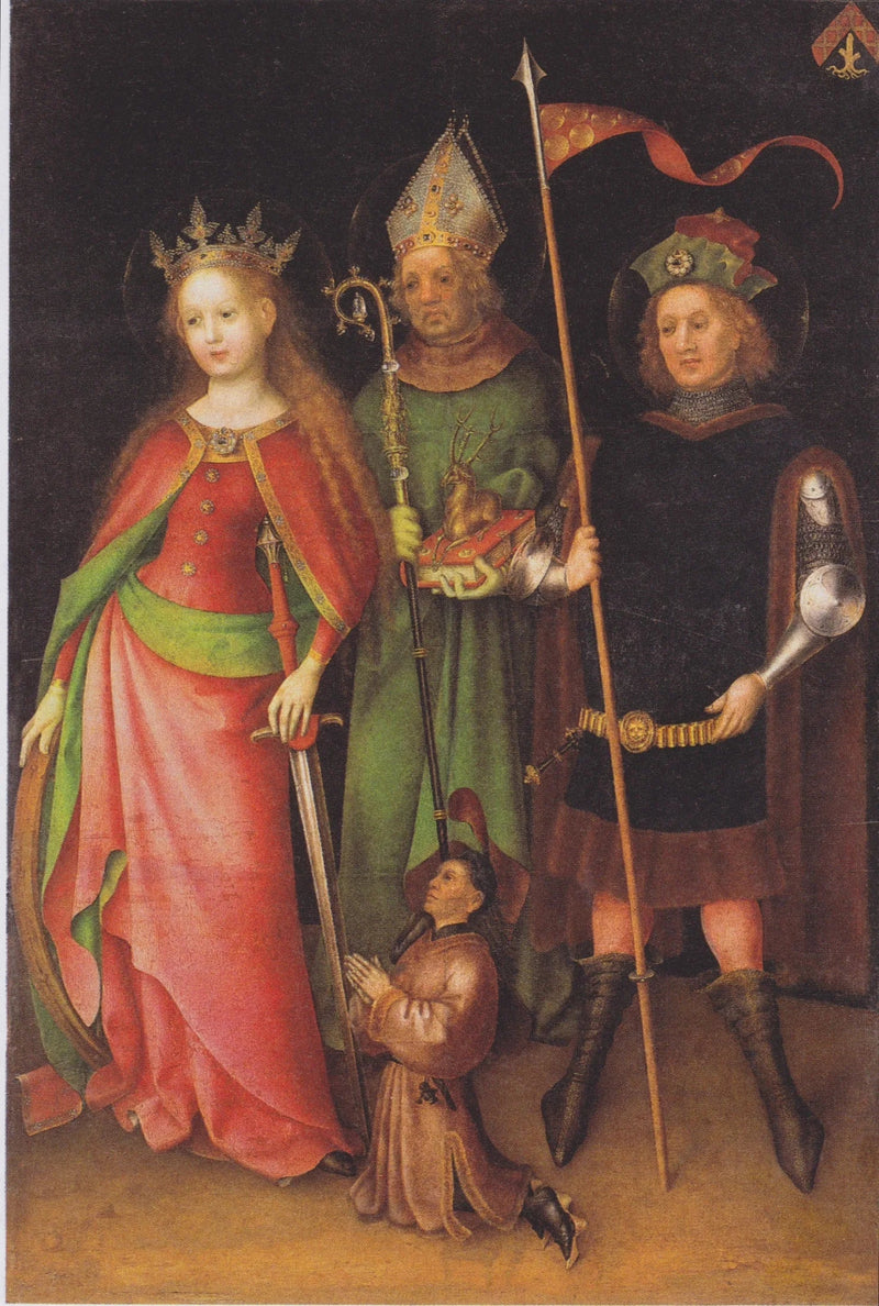 Sainte Catherine, Saint Hubert og Saint Quirinus (Dommedagsalteret) - Stefan Lochner