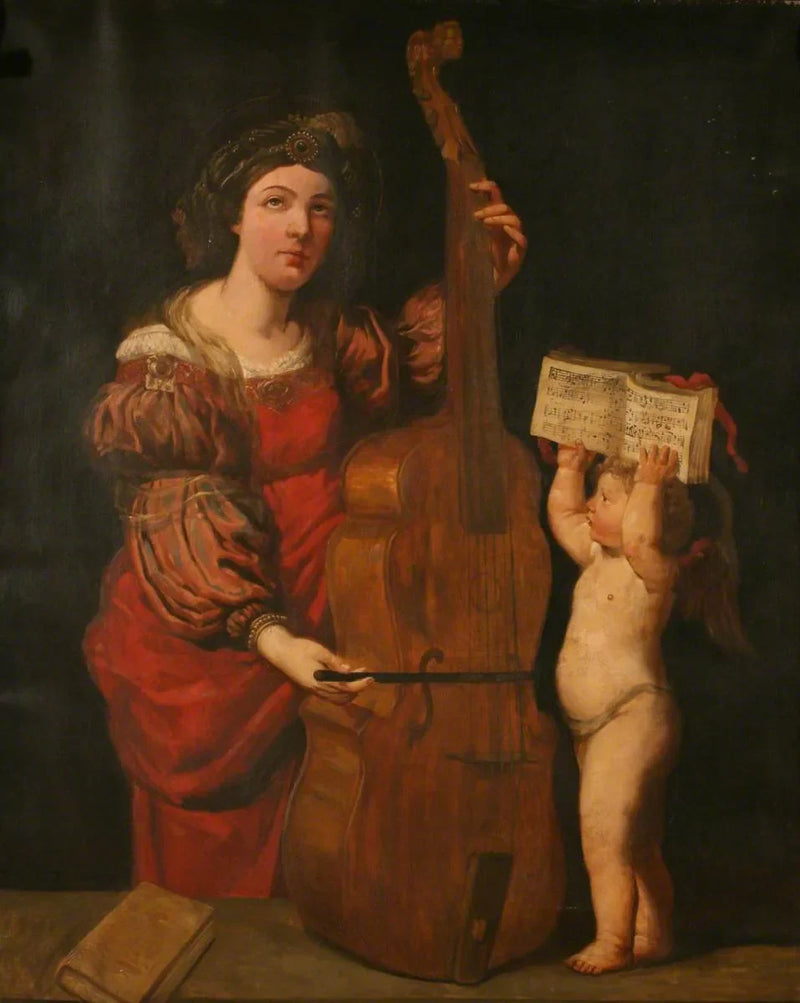 Sainte Cécile som spiller viole - Domenichino
