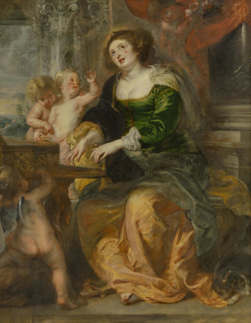 Sankt Cæcilia spiller virginalen - Peter Paul Rubens