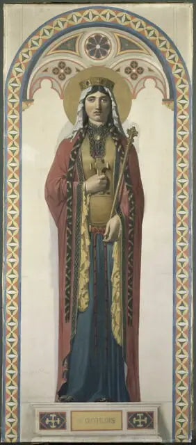 Sainte Clotilde, kvinne av Clovis - Jean-Auguste-Dominique Ingres