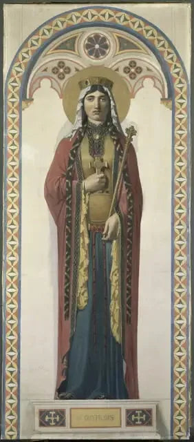 Sainte Clotilde, kvinne av Clovis - Jean-Auguste-Dominique Ingres