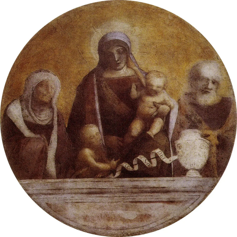 Den hellige familie med den hellige Elisabeth og den hellige Johannes - Antonio da Correggio