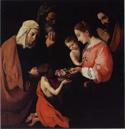 Den hellige familie med den hellige Johannes Døperen som barn og hans foreldre - Francisco de Zurbarán