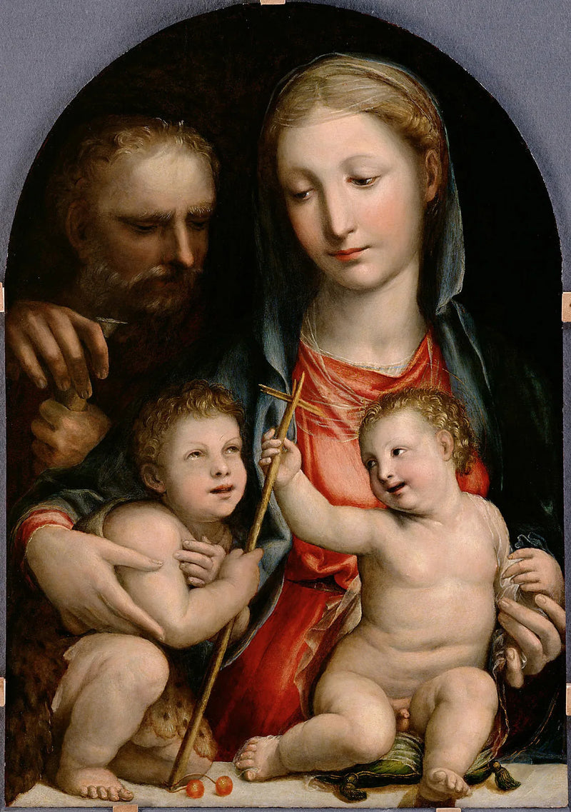 Den hellige familie med den unge Johannes Døperen - Il Sodoma (Giovanni Antonio Bazzi)