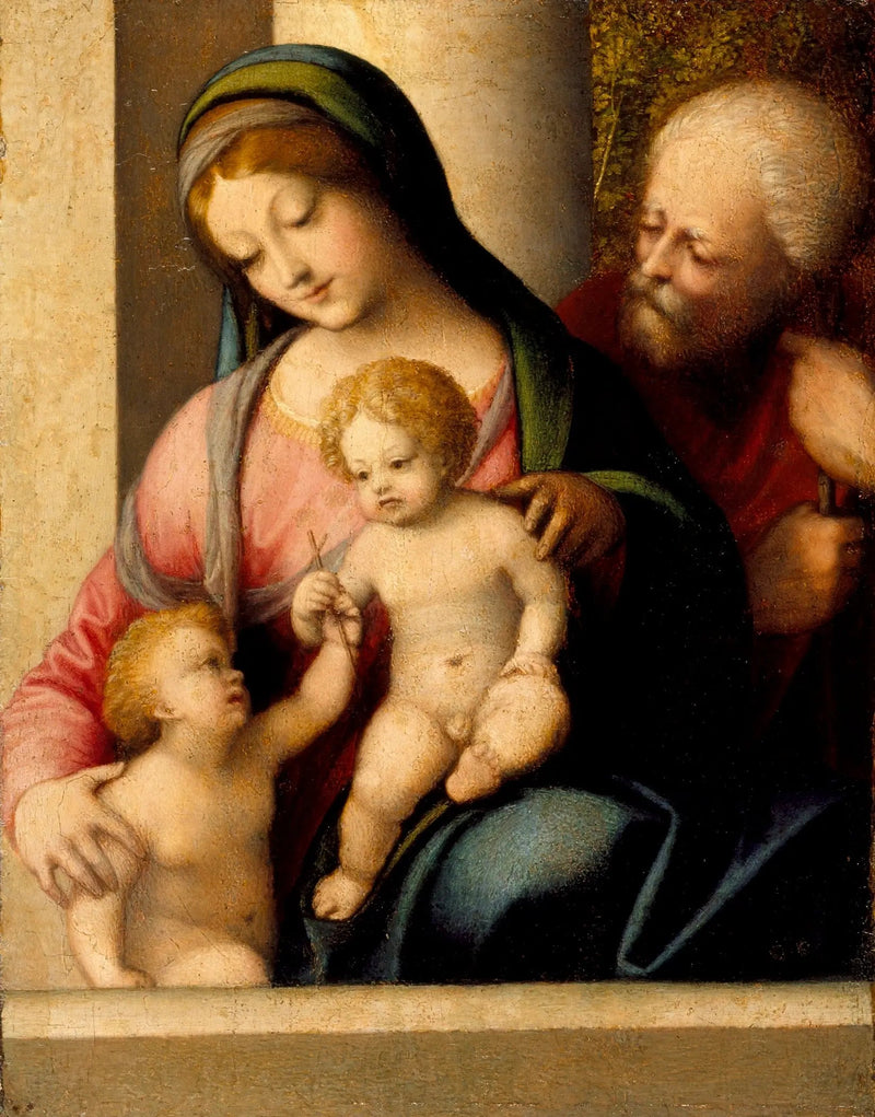 Den hellige familie og den hellige Johannes - Antonio da Correggio