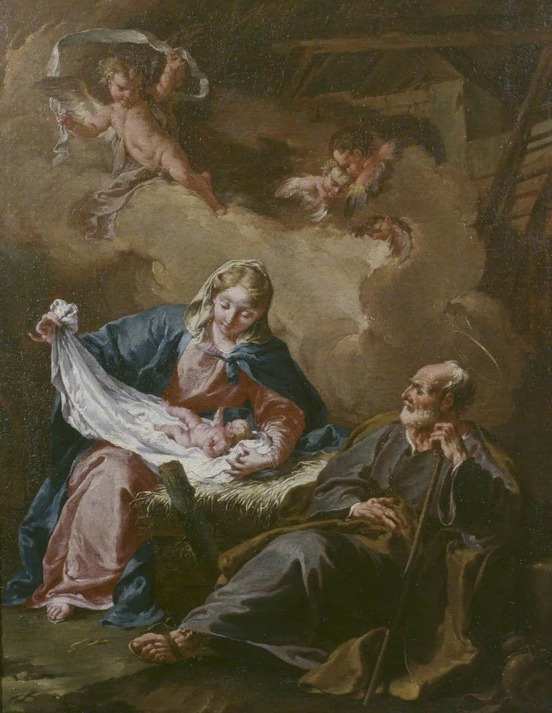 Den hellige familie - Giovanni Battista Pittoni
