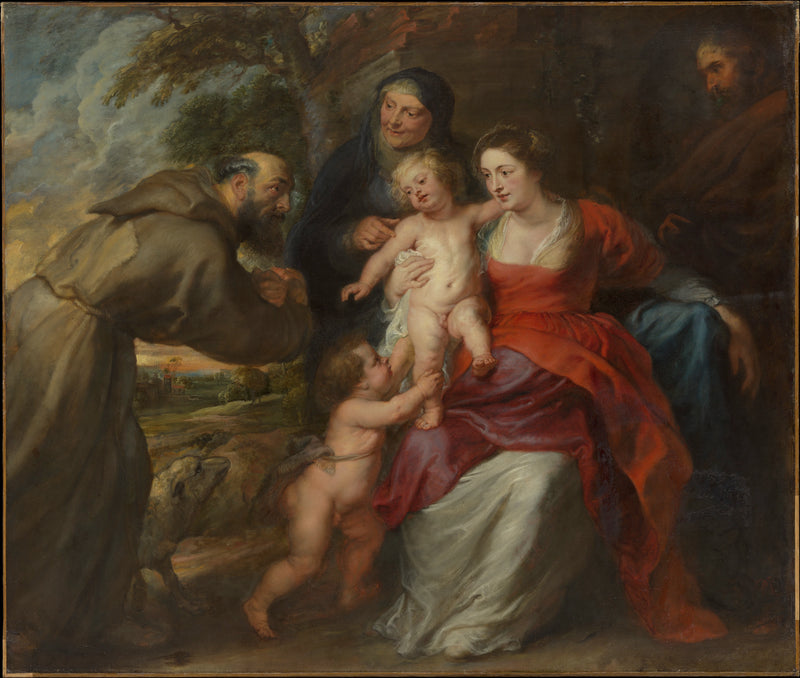 La Sainte Famille avec saint François, sainte Anne et l’Enfant saint Jean-Baptiste – Peter Paul Rubens