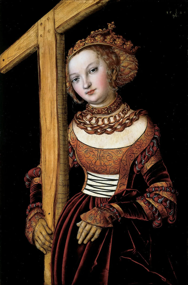 Sainte Hélène med korset - Lucas Cranach den eldre
