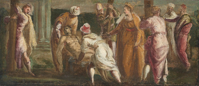 Sainte Hélène som bekrefter den sanne korset - Jacopo Tintoretto