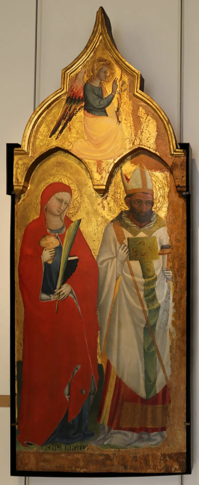 Sainte Lucie og Saint Blaise / over, Annenge av Annonsasjonen - Bicci di Lorenzo
