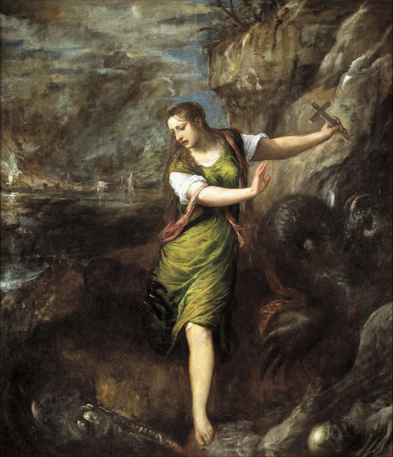 Sainte Marguerite og dragen - Titian