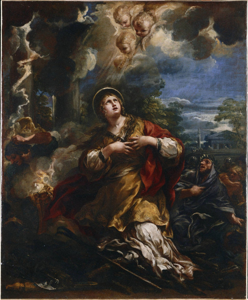 Sainte Martine nekter å tilbe avguder - Pietro da Cortona