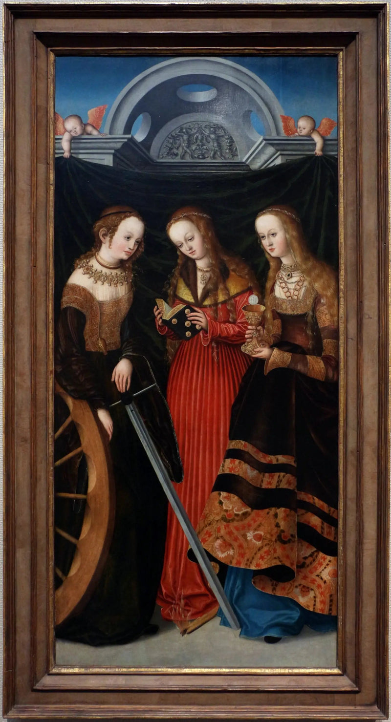 Saint Catherine, Margarete og Barbara - Lucas Cranach den eldre